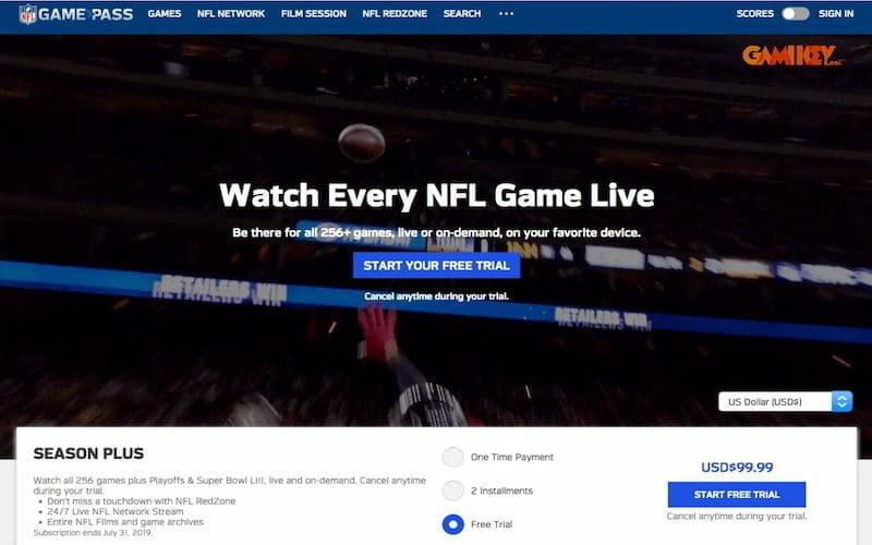 NFL Gamepass 