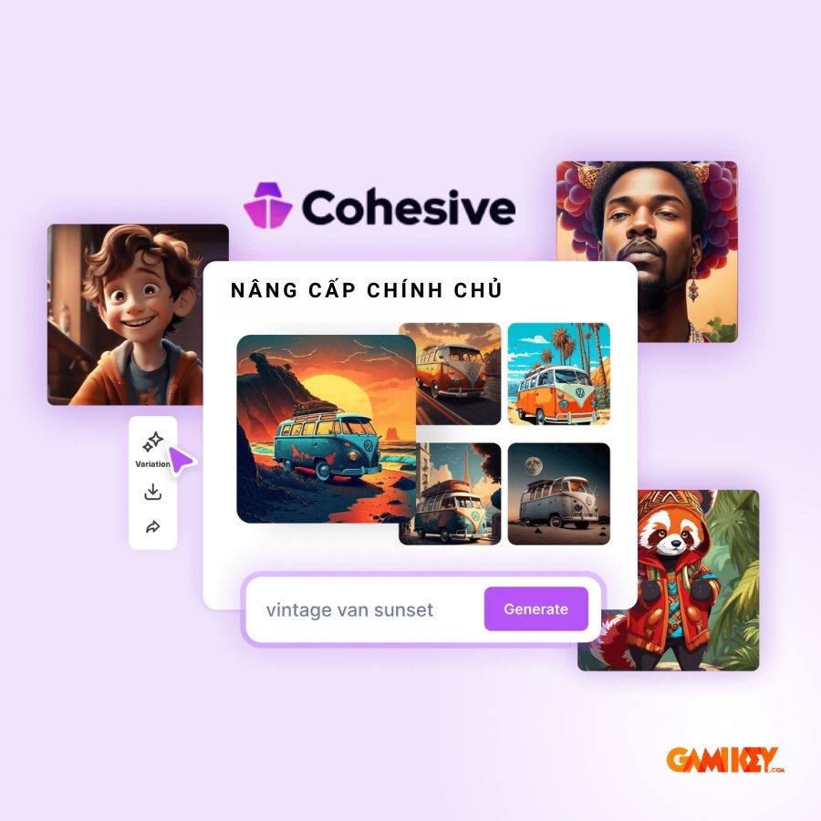 Nâng cấp tài khoản Cohesive 1 tháng — Trình chỉnh sửa AI mạnh mẽ