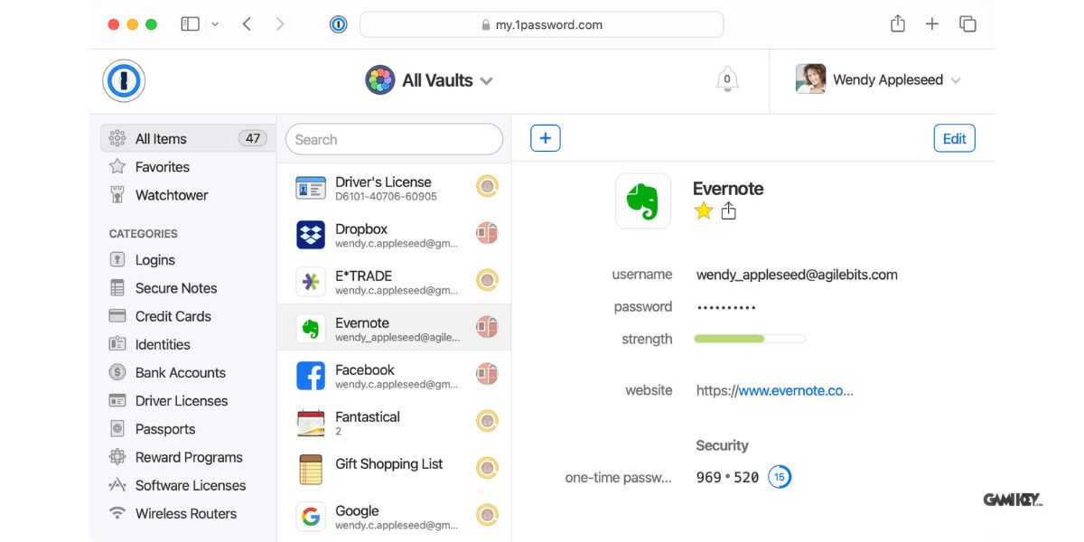 1password lưu trữ mật khẩu an toàn