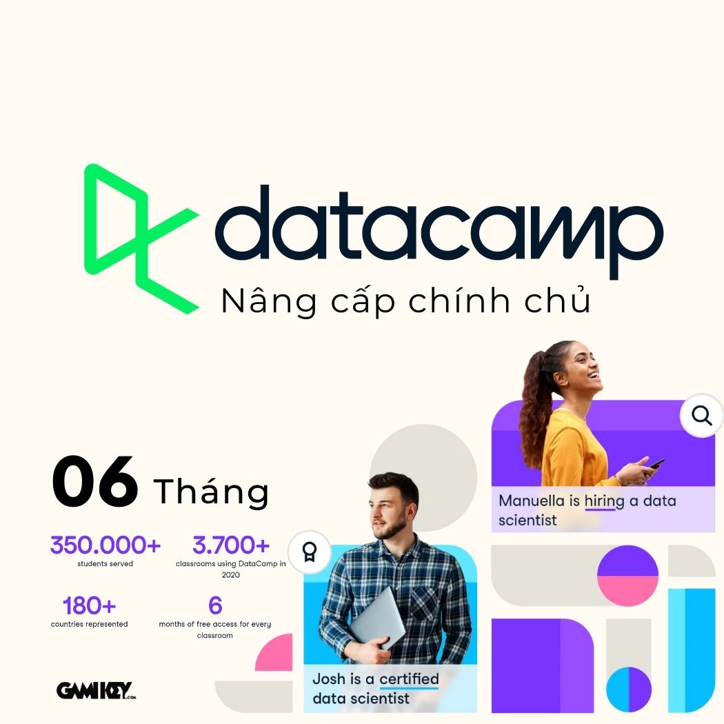 Nâng cấp tài khoản Datacamp 6 tháng